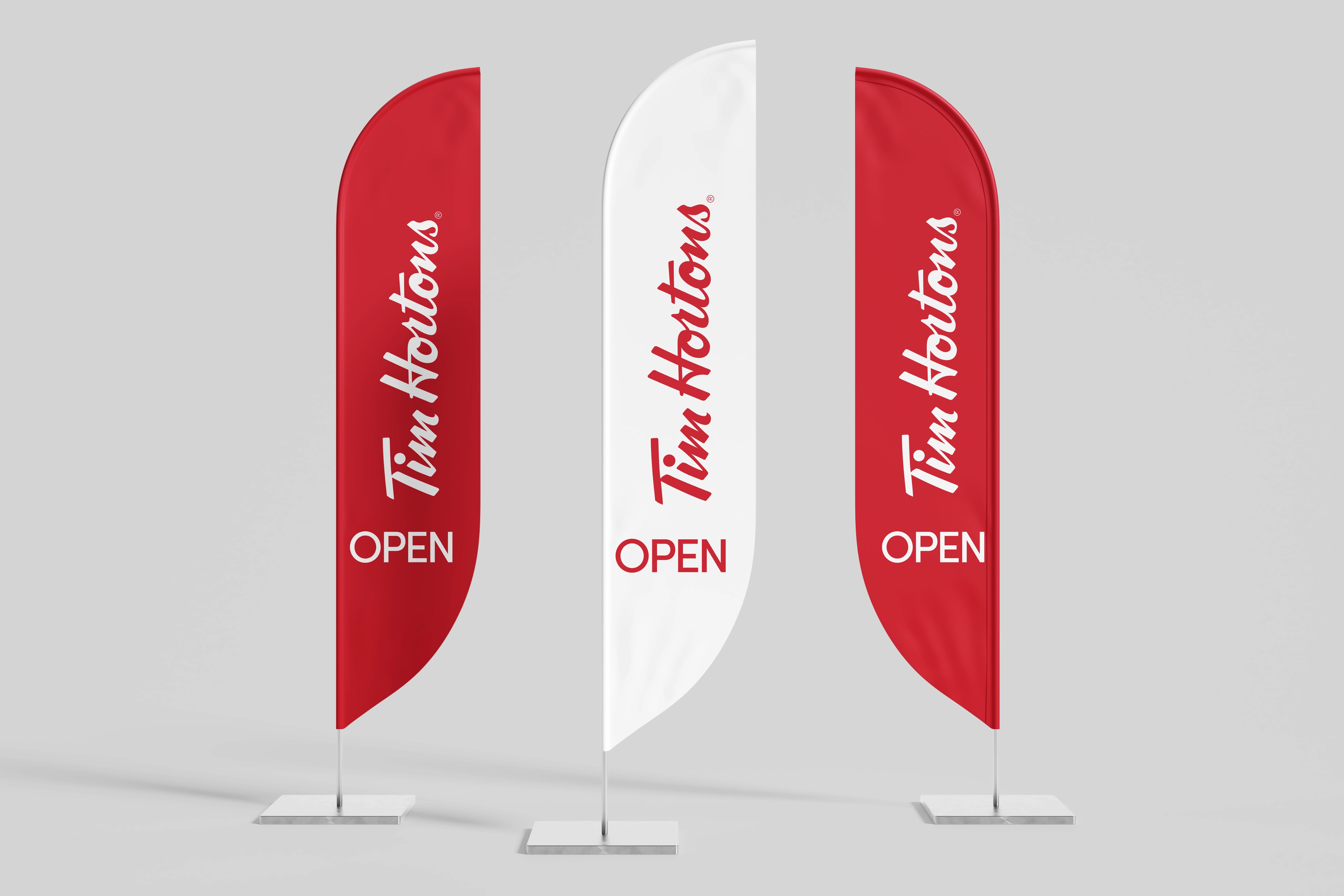 tim hortons feather flag