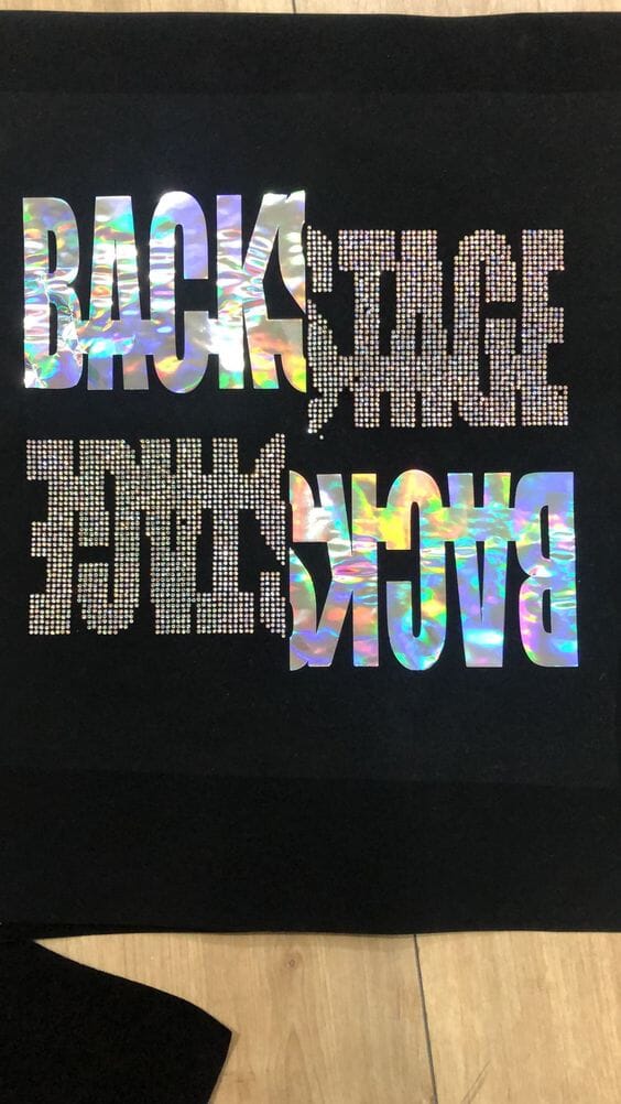 t shirt with glitter ink