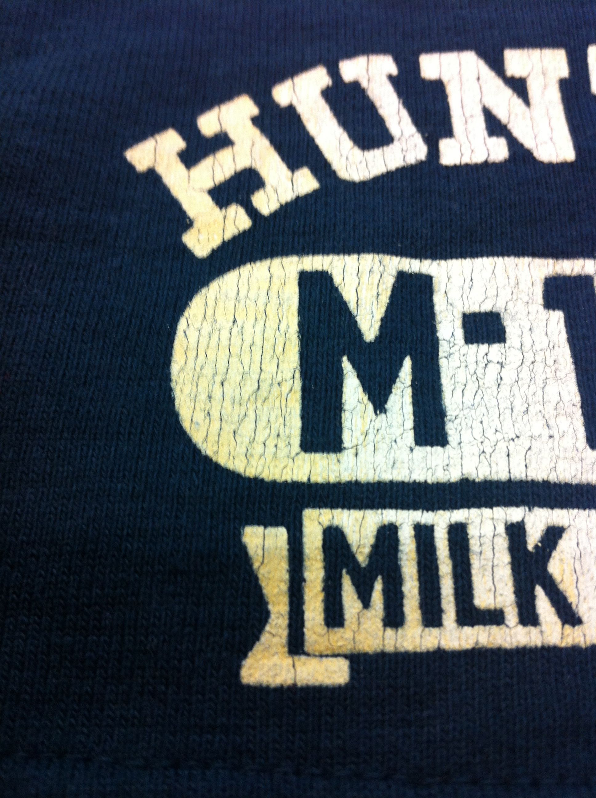 sweatshirt with cracked ink