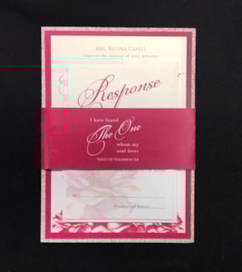 RED AND WHITE INVITE WEDDING