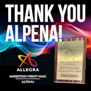 Allegra Alpena Honored with Outstanding Customer Service of the Year Award