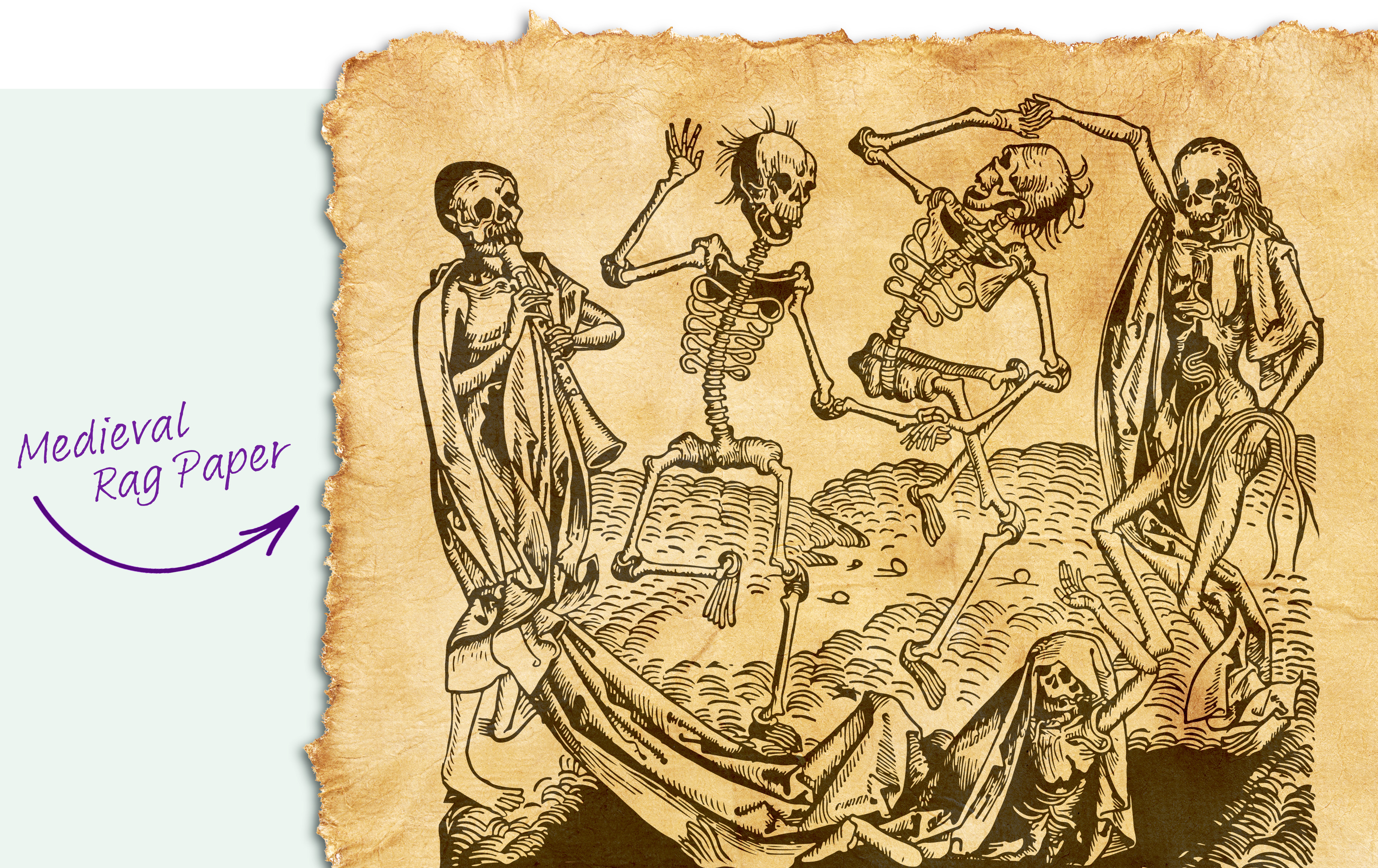 Black Death Medieval Rag Paper