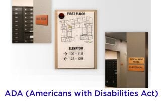 ADA wayfinding signs
