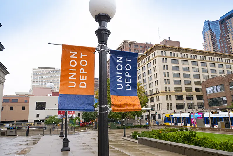 Lamppost Blade Banner Signs by Allegra Arden Hills