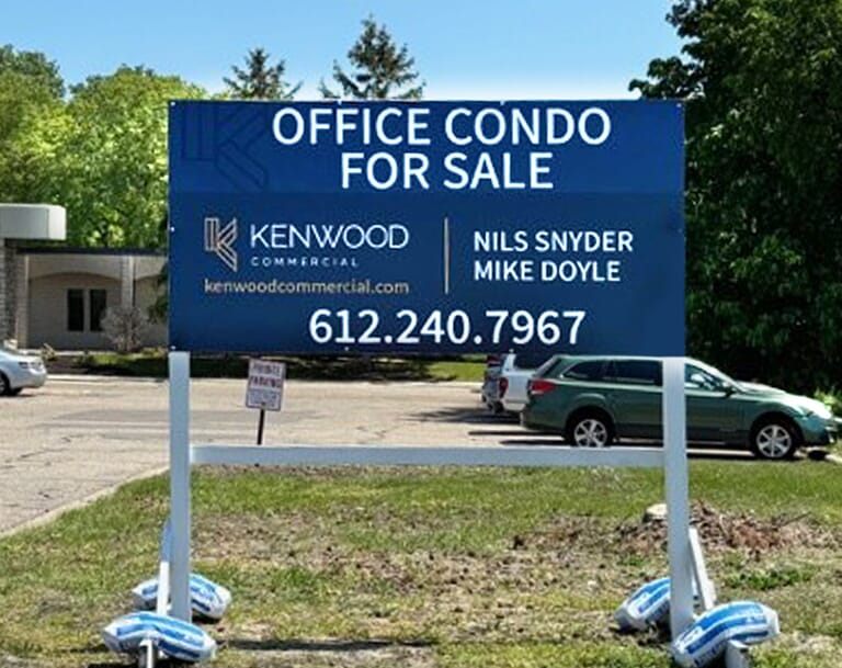 Office condo for sale sign