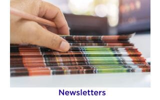 Newsletter design & printing by Allegra Arden Hills