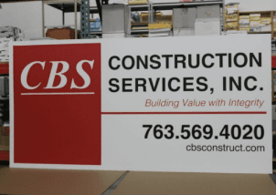 Post and Panel construction sign