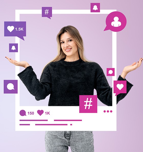 social media marketing woman